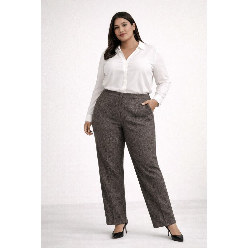 Talbots Raleigh Wool Blend Pants 20W Made in Italy Plus Size Dress Trousers